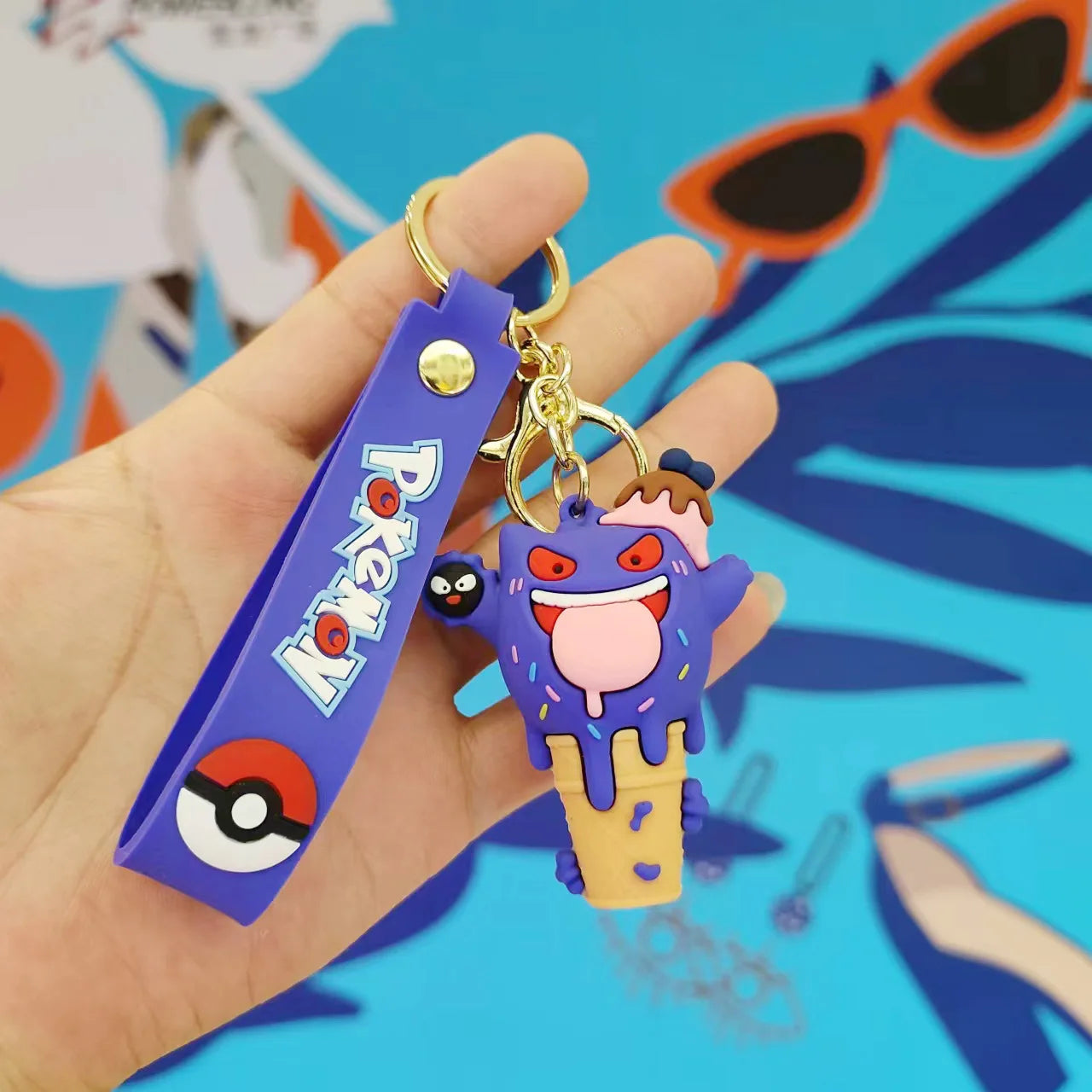 Ice Cream Cone Keychain